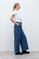 Pantalón de jean texturado jean medio