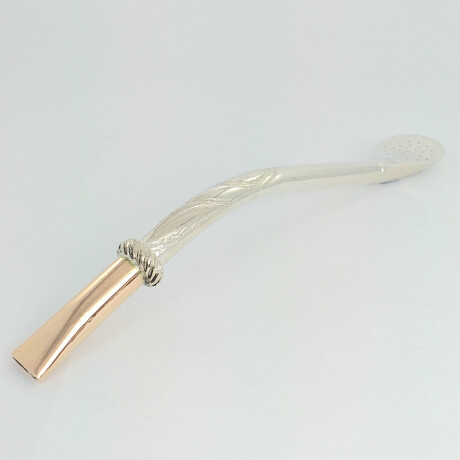 Bombilla de plata y oro 18 ktes, CRIOLLA. Bombilla de plata y oro 18 ktes, CRIOLLA.