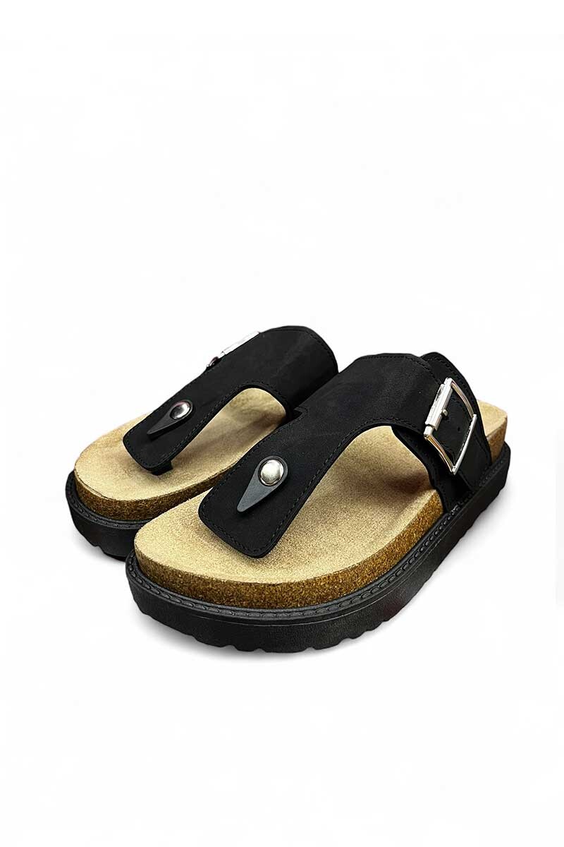 SANDALIA BETTINA SUPER OJOTA BT106 Negro