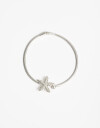 Collares Cortos Strass Collar Corto Rígido Estrella De Mar - Blanco Crema