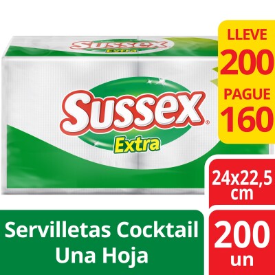 Servilletas Sussex Extra 24 CM Pack Ahorro X200