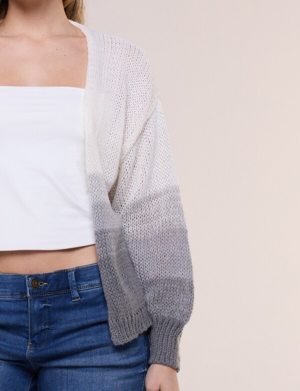 Cardigan Calado GRIS/MULTI