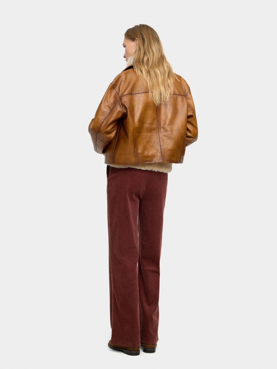 Pantalón De Pana 100% Algodón burdeos