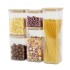 Set x 5 Tarros Contenedores Hermeticos Con tapa de Madera Frascos Apilables Imback Set x 5 Tarros Contenedores Hermeticos Con tapa de Madera Frascos Apilables Imback
