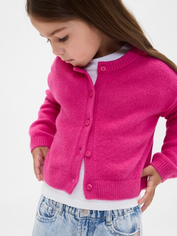 CASHSOFT CARDIGAN BRIGHT FUCHSIA
