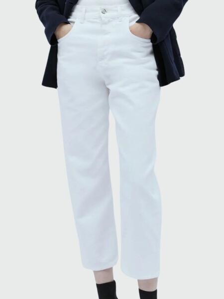 Moncler -Pantalón de tiro alto y corte recto, Moncler Negro