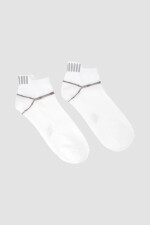 Ciclista deportiva elastico con estamapa reflectiva Blanco