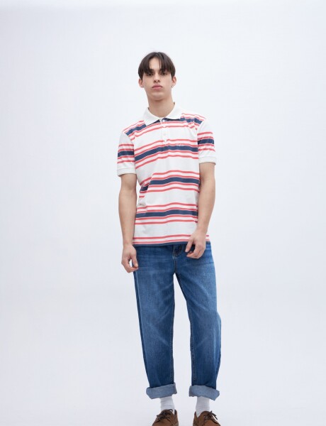 Remera polo Casper Off white