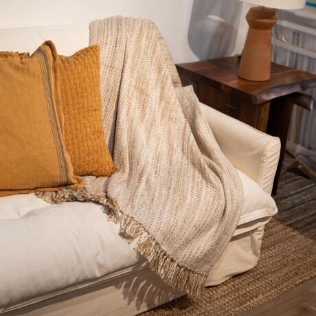 THROW COLIN NATURAL/BEIGE ACRÍLICO ANK-TH-18-183