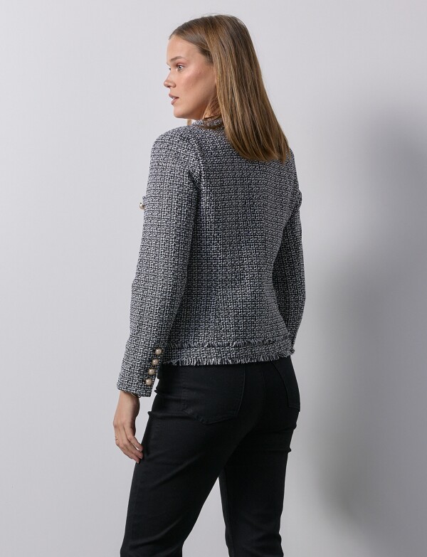 Chaqueta Tweed NEGRO