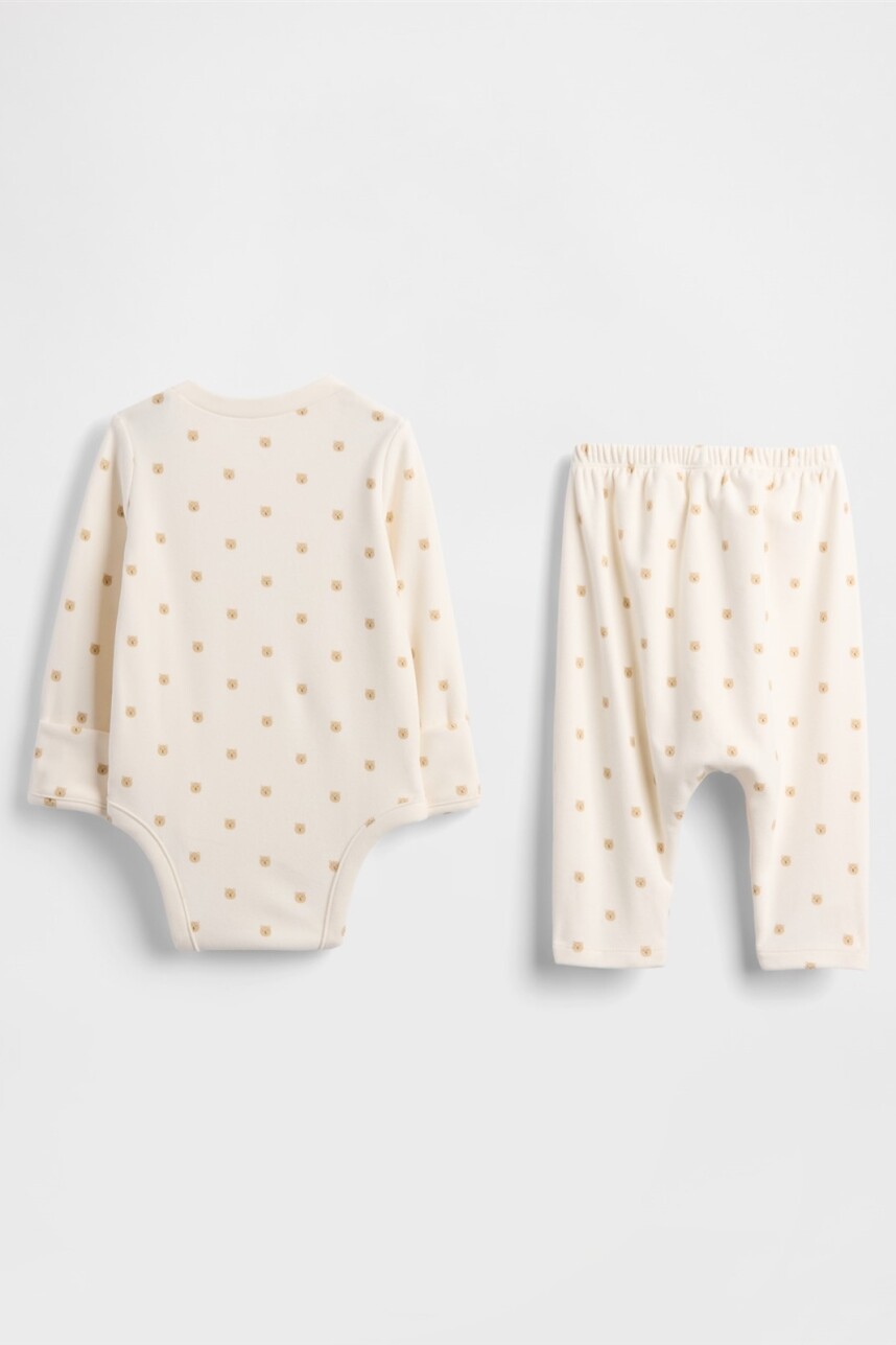 Set De Body Y Pantalón Bebé Ivory Frost