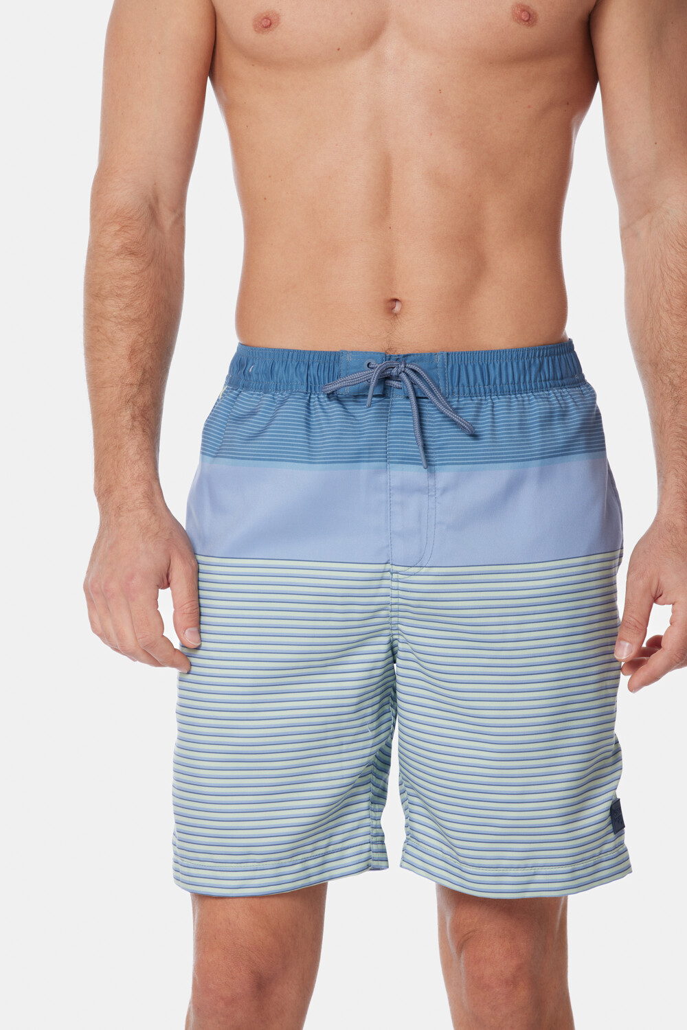 SHORT DE BAÑO RAYADO Azul