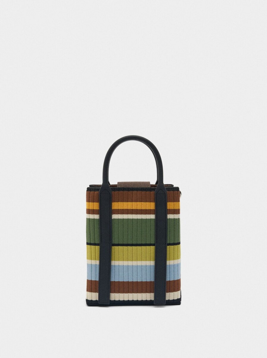 Bolsa Para Móvil De Punto Con Rayas - multicolor 