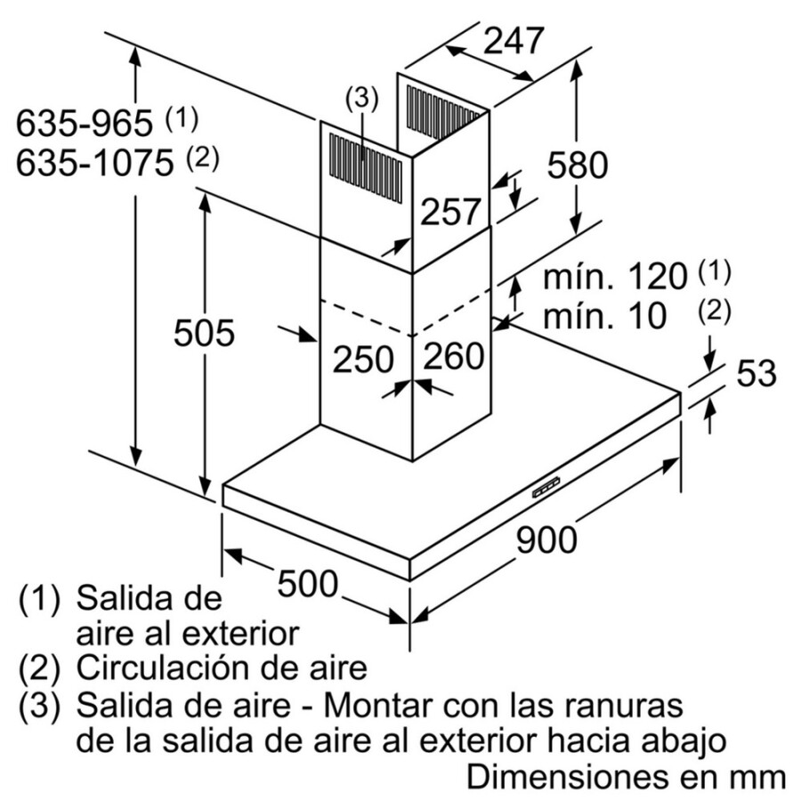 Campana de pared Bosch Plana 90 Cm Campana de pared Bosch Plana 90 Cm