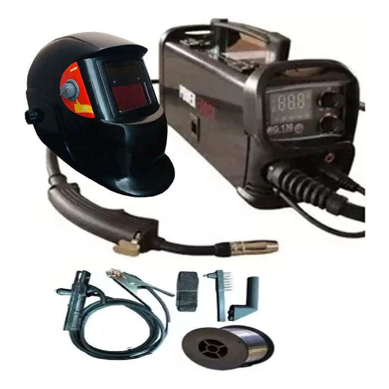 KIT SOLDADORA Y CARETA MIG 130A POWER FORCE CON Y SIN GAS KIT SOLDADORA Y CARETA MIG 130A POWER FORCE CON Y SIN GAS