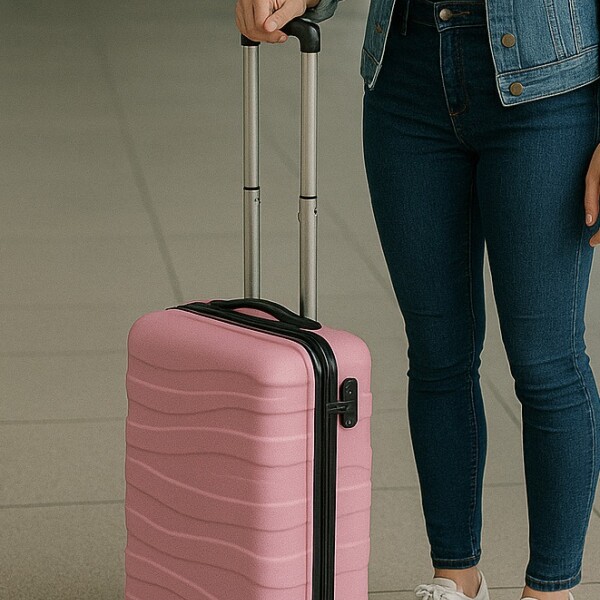 Valija Rigida Carry On Con Mango Telescopico Rosa Valija Rigida Carry On Con Mango Telescopico Rosa