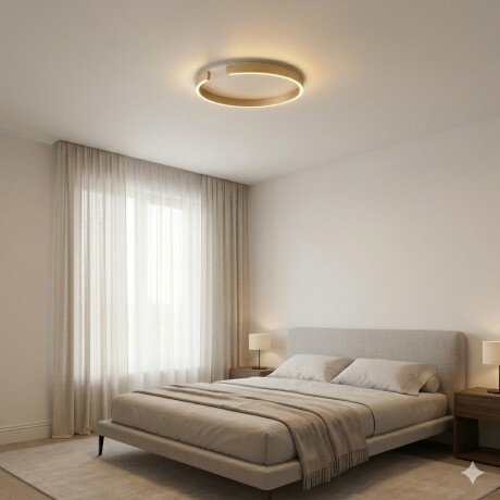 Plafón LED, Diseño anillo cortado, Dimerizable 40W 60CM DORADO