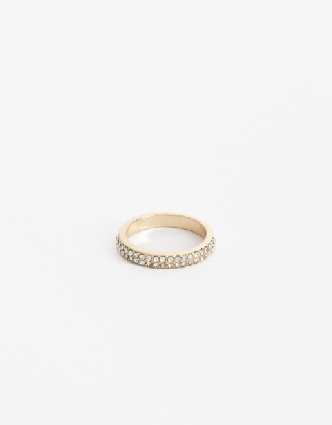 Anillos Chicos Special Price Anillo Metal Strass - Dorado