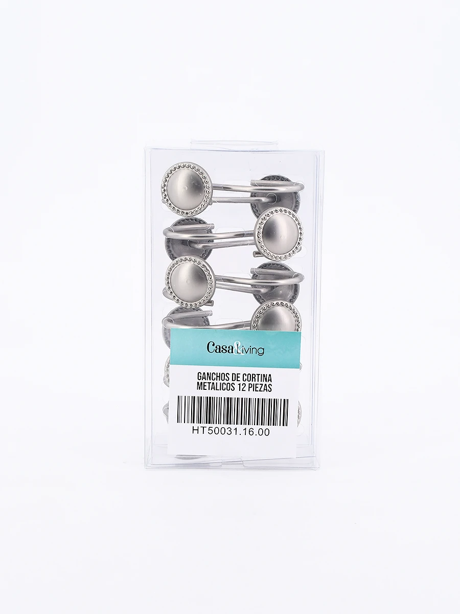 GANCHOS CORTINA METALICOS - PLATEADO 