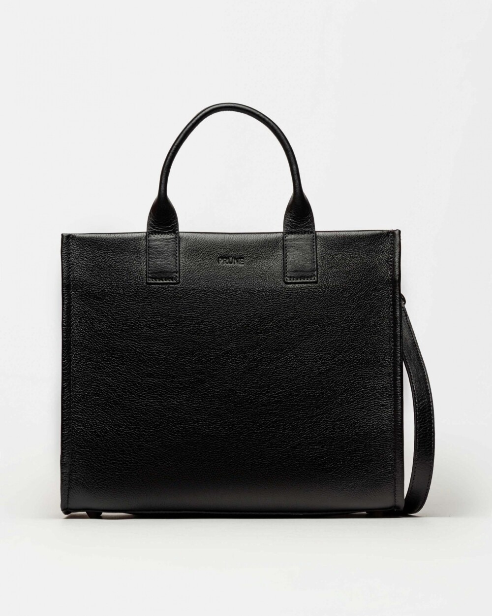 Cartera de mano Capri en cuero vegetal liso Negro