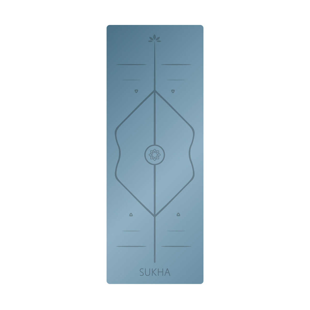 Yoga Mat Sukha Superior Con Alineación 5mm - Azul Marino 