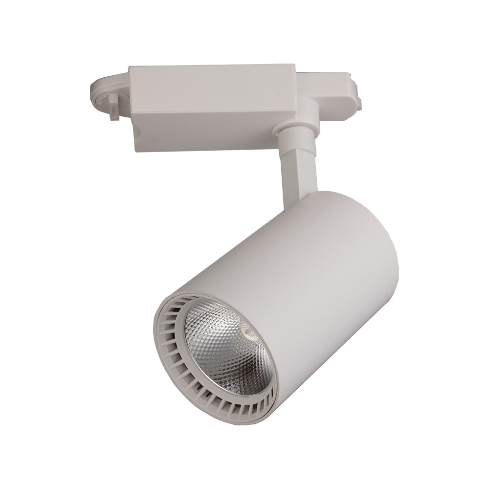 Spot De Luz De Techo Luminaria Fría Aluminio Para Riel 10w Blanco