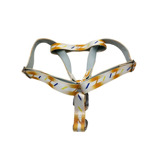 Arnes Correa Pretal Perro Mascota Ajustable Grande Variante Color Amarillo