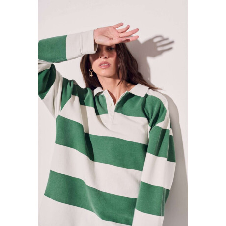 Sweater Polo Rayas Verde