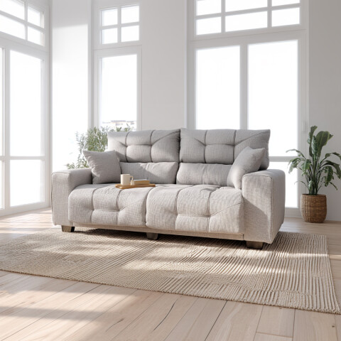 HELLEN- SOFA 2 CUERPOS LE MANS TELA GRIS CLARO HELLEN- SOFA 2 CUERPOS LE MANS TELA GRIS CLARO