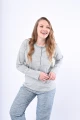 Pijama m/l Cartera Gris con Azul