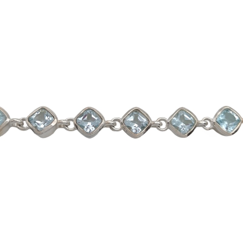 Pulsera rombo-Plata 925-Piedra topacio-PU3021 conpiedra