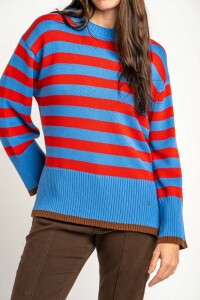 Sweater Rayado Rojo