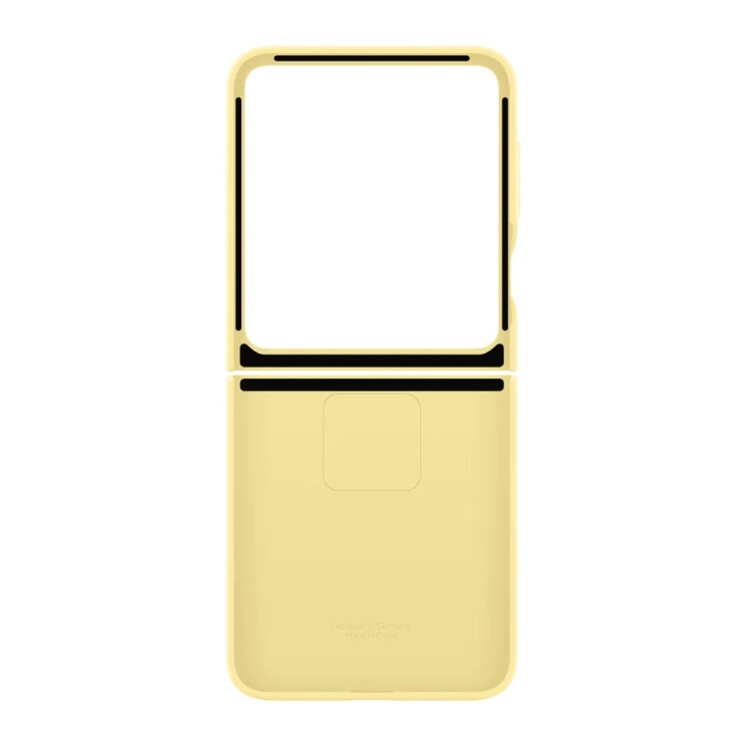 Funda Samsung Silicone Case con Anillo para Galaxy Z Flip6 Yellow