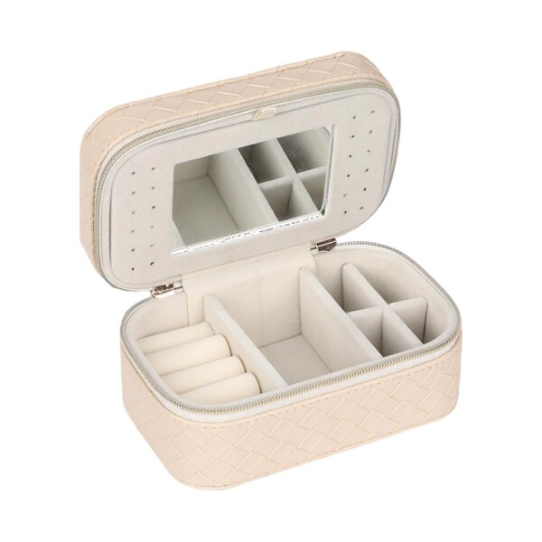 Organizador de joyas beige