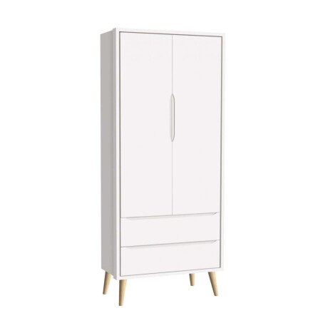 Ropero 2 Puertas 2 Cajones infantil Theo Blanco