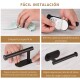 Set Accesorio Baño Juego 4 Piezas Negro Adhesivo Acero Inoxidable Set Accesorio Baño Juego 4 Piezas Negro Adhesivo Acero Inoxidable