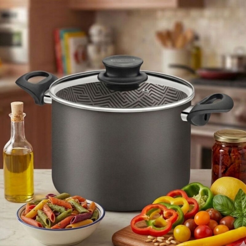 OLLA ALTA TRAMONTINA PARIS TAPA DE VIDRIO • 2,1L OLLA ALTA TRAMONTINA PARIS TAPA DE VIDRIO • 2,1L