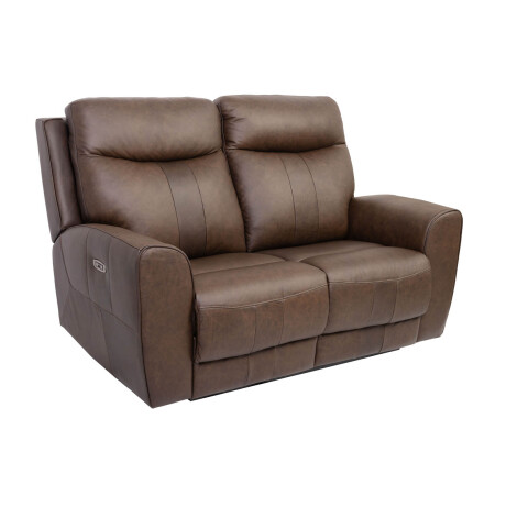 RECLINABLE 2 CUERPOS CUERO MARRON AZUMI CHOC.