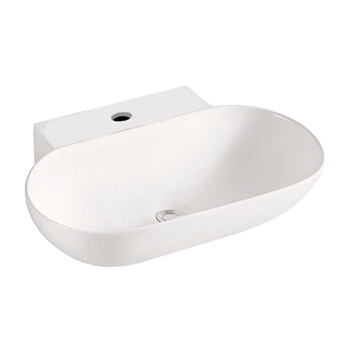 Bachas De Apoyo Blanca Loza 56X39.5X12.5 Serie Selene 