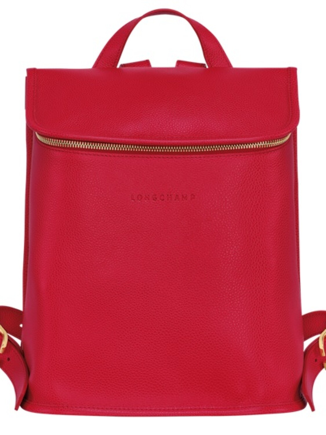 Longchamp -Mochila de cuero, Le foulonné Rojo