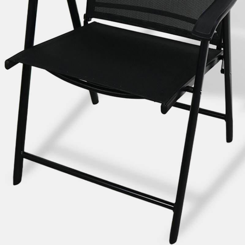 SILLA PLEGABLE NEGRA P/JARDIN Unica