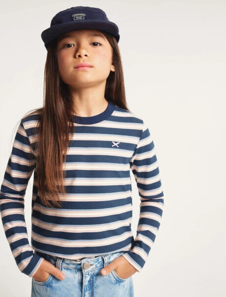 BLUSA MANGA LARGA INFANTIL A RAYAS MULTICOLOR