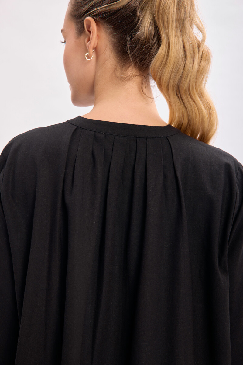 Vestido mangas volumen Negro