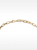 Collar De Eslabones Largos Con Concha blanco