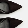 Stiletto Marga en cuero nobuk Negro