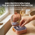 Mini Joyero Organizador Alhajero 9 X 9cm C/ Espejo Asa Rosa