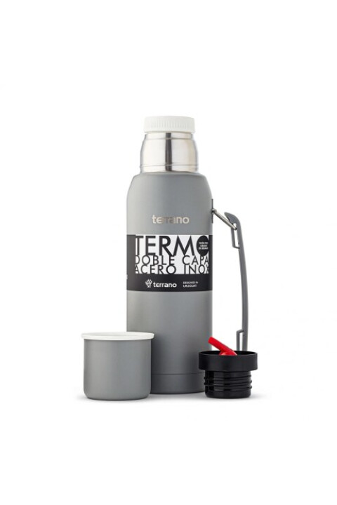 TERMO PREMIUM DE 1LT TERRANO CON MANIJA GRIS