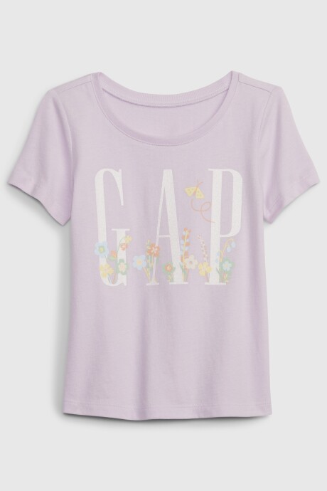 Remera Logo Gap Manga Corta Toddler Niña Purple Lilac 193