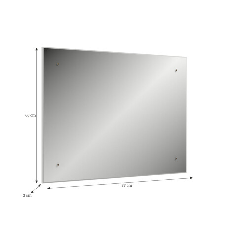 ESPEJO DE BAÑO 80 CM MDF BLANCO ONTARIO