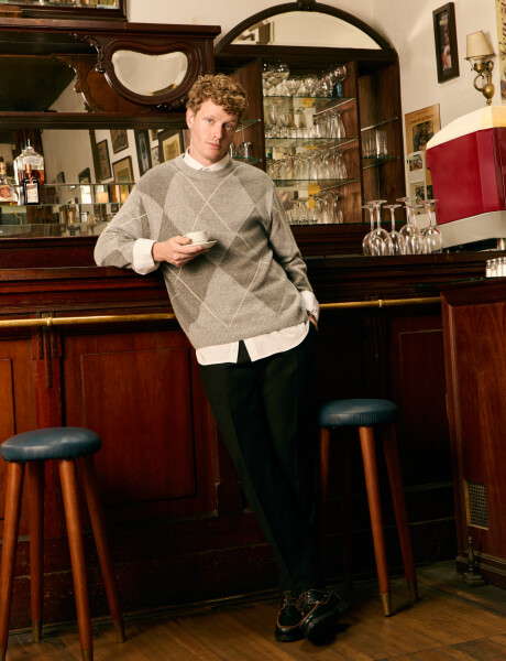 470752 SWEATER HARRY Gris Medio